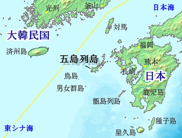 五島列島の地図